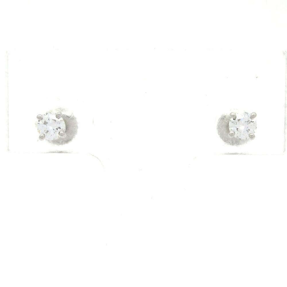Tiffany & Co. Solitaire Earrings Pt950 Diamond